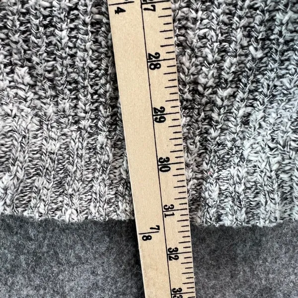 Lazy Sweater Ribbed‎ Knit Cardigan S Gray Dolman Linen Blend Chunky Relaxed - Image 9