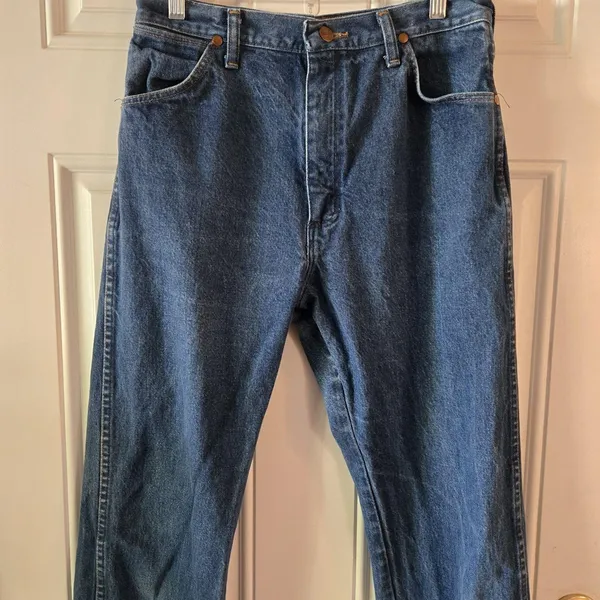 Vintage Wrangler Jeans Womens 13x32 (30x31) Blue Denim High Rise 14MWZG Western - Image 2
