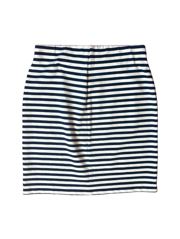 Old Navy Blue & White Striped Midi Skirt - Image 2