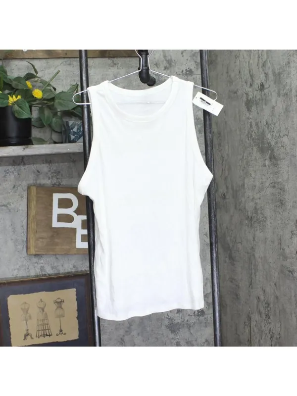NWT A New Day Slim Fit Ribbed Tank Top 81245907 White 1X - Image 2