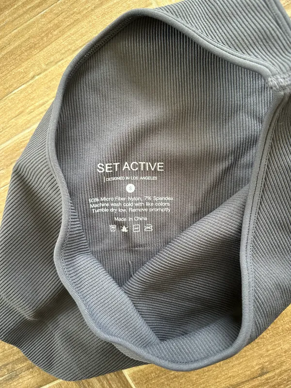 Set Active Sculptflex Leggings And One Shoulder Bra Concrete Jungle Sz Small - Image 4