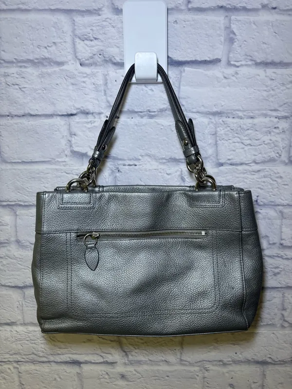 Coach Vintage Penelope Silver Leather Carryall Tote Bag Satchel F16531 - Image 15
