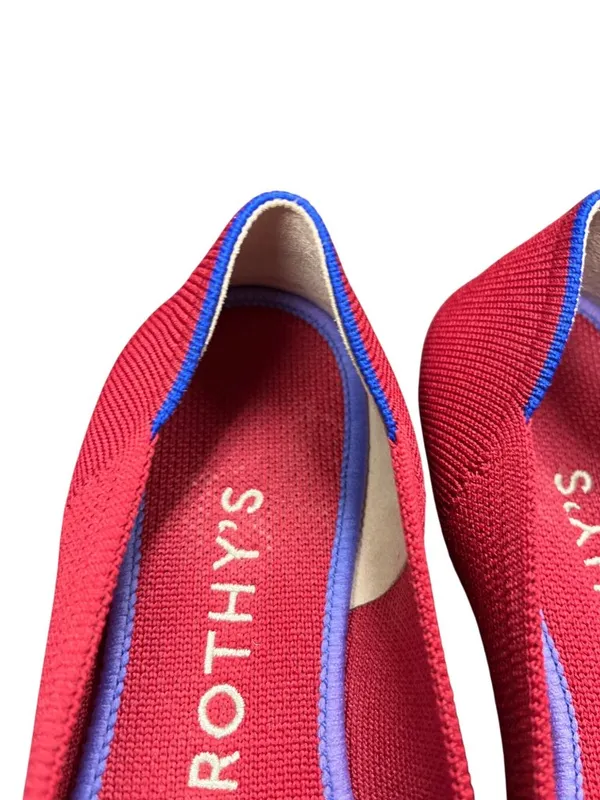 Rothy's The Point womans red knit pointed flats shoes sz 7.5 SKU 10-438 - Image 9