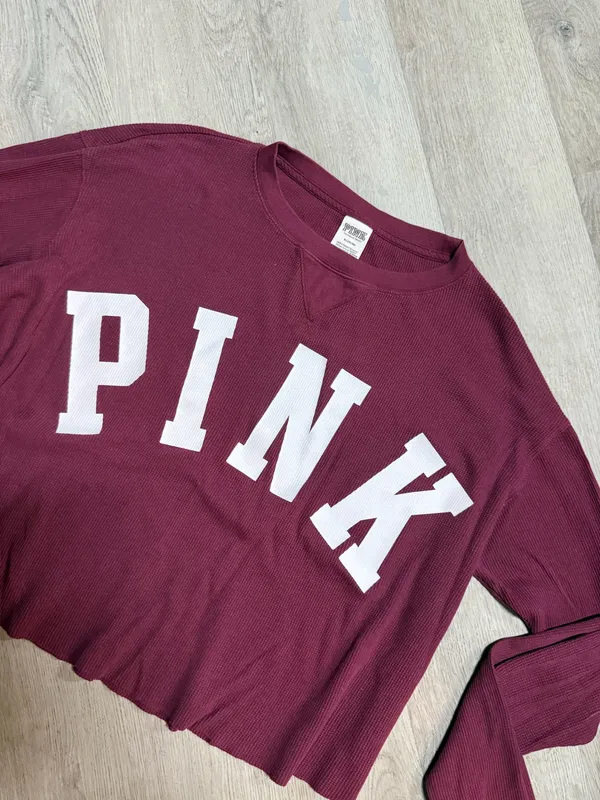 PINK Victoria's Secret cropped long sleeve - Image 2