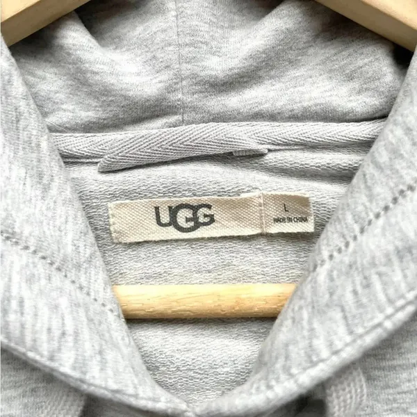 Ugg Kyree Gray Micro Terry Hoodie Size Large - Image 4