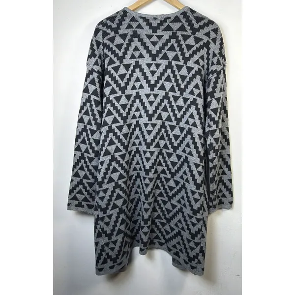 Ariat Cardigan Sweater Womens Large Aztec Open Front Pockets Western Boho - Image 7