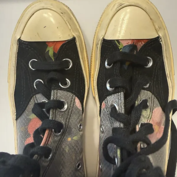 Converse Womens Chuck Taylor All-Star Sz 7.5 Floral Black Sneakers Shoes Casual - Image 9