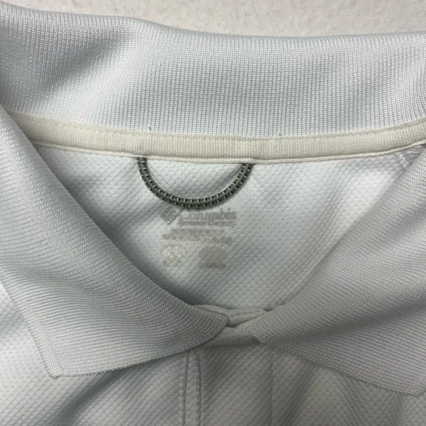 Columbia Polo Shirt Men's Medium M White Short Sleeve Golf Shirt 100% Cotton - Image 2