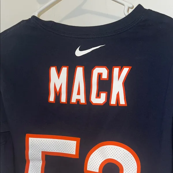 Nike Chicago bears Navy Blue Sports Jersey with Number 52 sz M - Image 3
