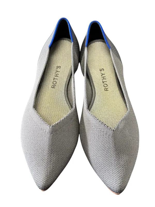 Rothy's The Point‎ Flat Gray Knit Pointed Toe Flats Size 8.5 - Image 14