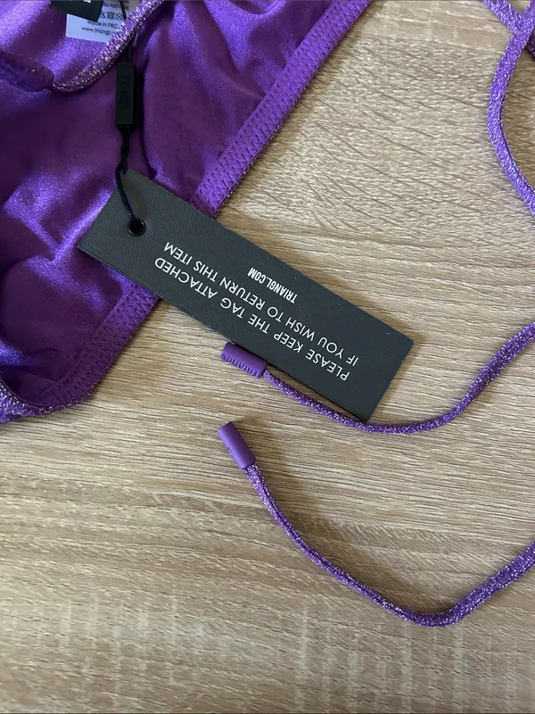 triangl swimwear Purple Shimmer String Bikini Bottom - Image 3