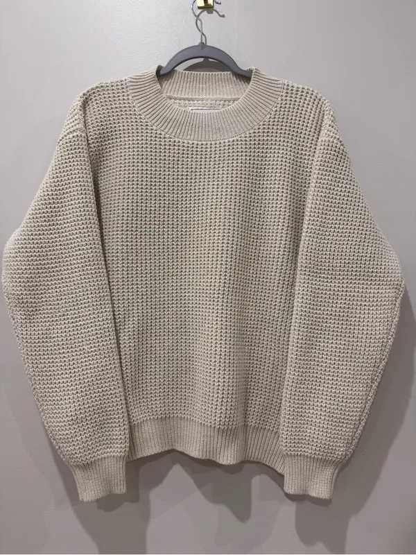 Long Wharf Supply Co Women's Sz L Rye SeaWell® Sweater in Cream - Image 2