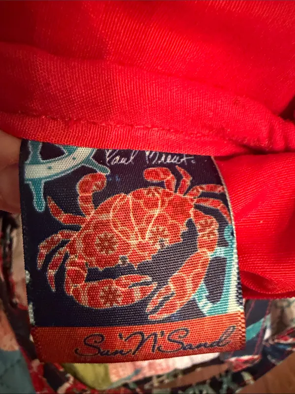 🦀🦀🦀BOGOHO🦀🦀🦀Paul Brent Red Navy Quilted Floral Anchor Crossbody - Image 7