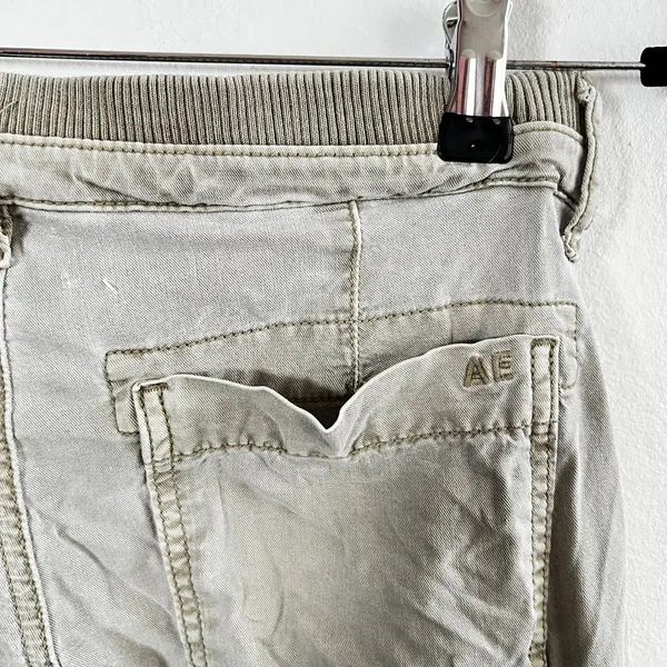 American Eagle Women's Green Cargo Pants Sz 00‎ Utility Streetwear Y2K - Image 3