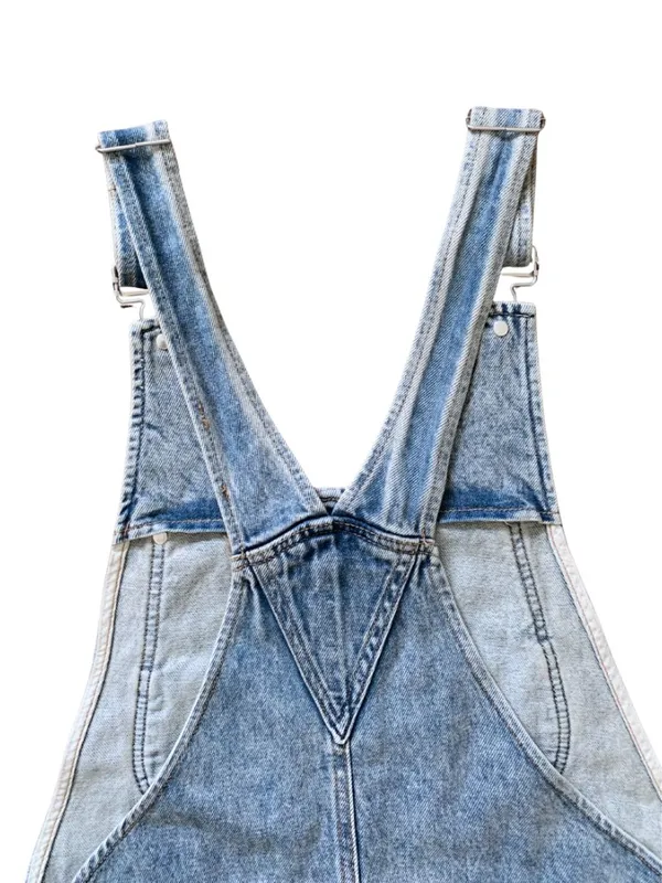 NWT Wild Fable Light Wash Denim Mini Skirtall Overall Dress - Image 8