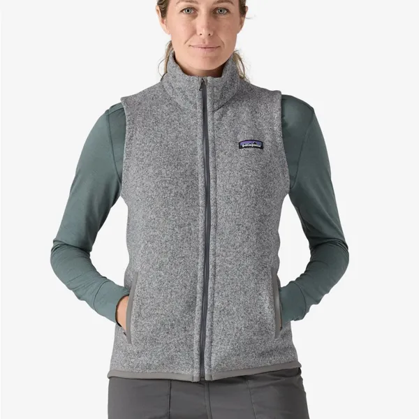 Patagonia Women’s Heather Gray Fleece Vest Size L - Image 13
