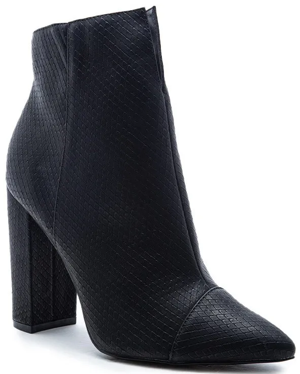 New Black Snakeskin Booties - Image 2