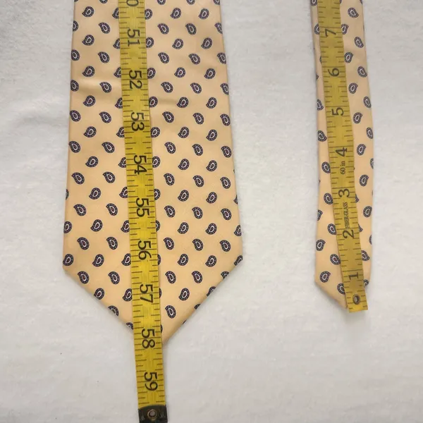 Stafford Men's Tie Silk Yellow Geometric Vintage Classic Necktie Office wear - Image 9