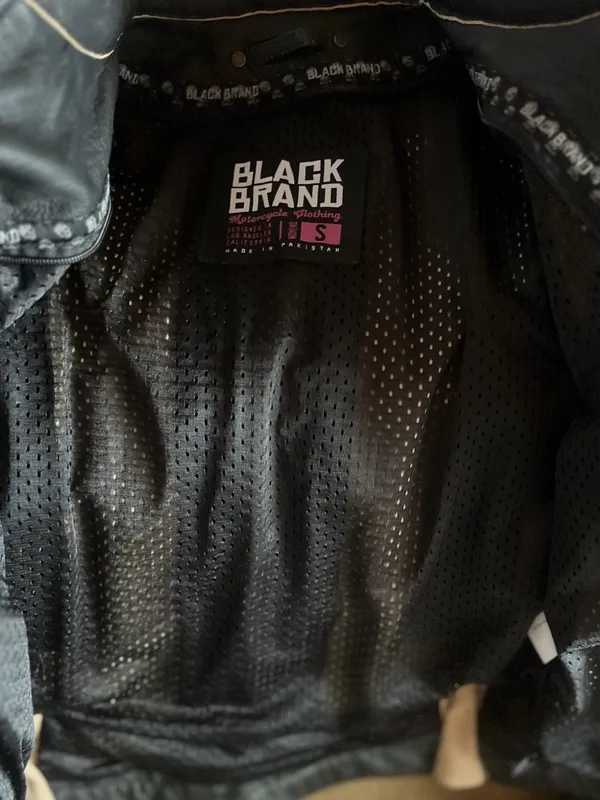 BLACK BRAND LEATHER MOTORCYCLE JACKET WOMEN'S CHARMER BLACK SIZE S/M Ret. $300 - Image 13