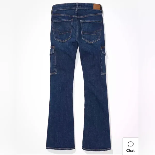 American Eagle Outfitters Low Rise Flare Stretch Jeans w Side Pockets Women’s 8 - Image 15