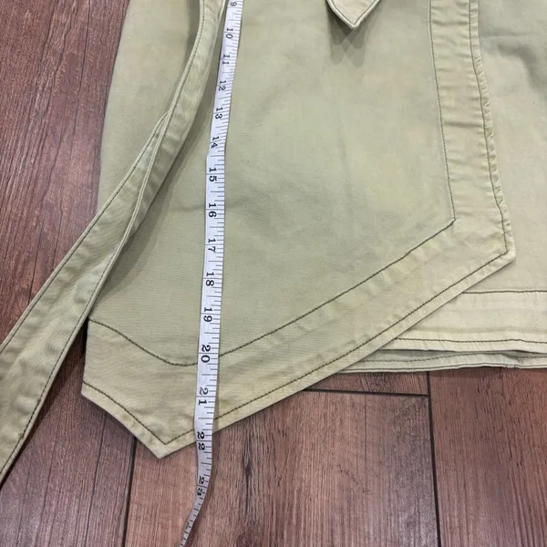 Anthropologie Pilcro And The Letterpress Wrap Green Khaki Chino Skirt Size 2 - Image 7