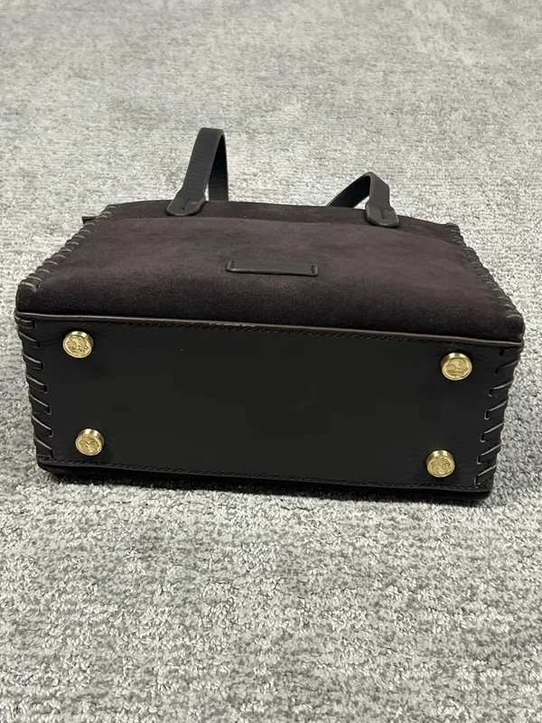 Spartina 449 brown suede leather whipstitch purse handbag shoulder bag - Image 8