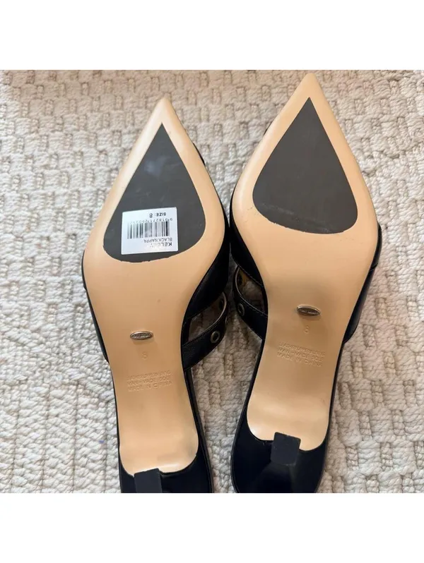 Tony Bianco Savior Kitten Heel Mules in Black Nappa - Image 5