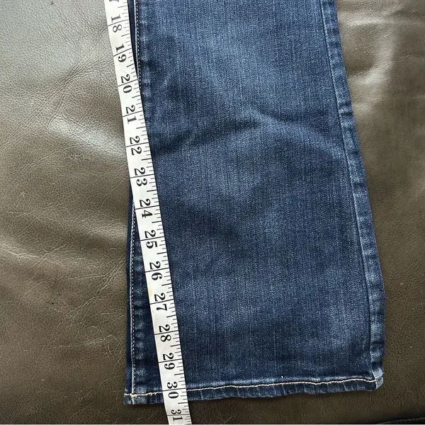 American Eagle Outfitters Deep Blue Flare Jeans - Image 6