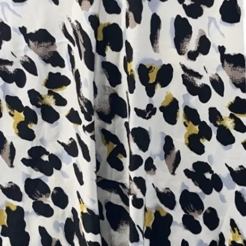 White Leopard‎ Midi Skirt Large Black - Image 5