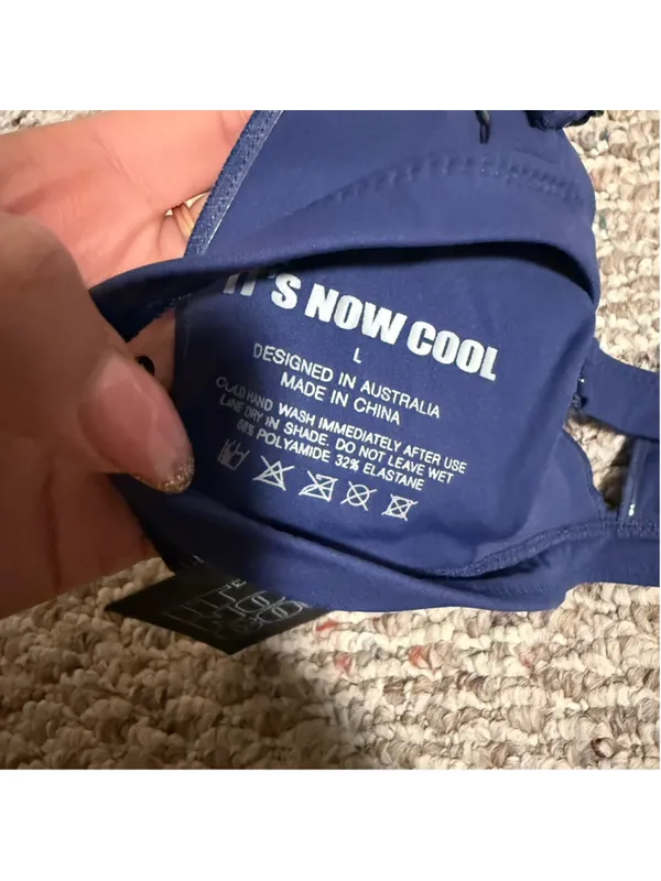 NWT Its Not Cool CONTOUR BIKINI TOP - BIJOU BLUE- Size Large - Image 6