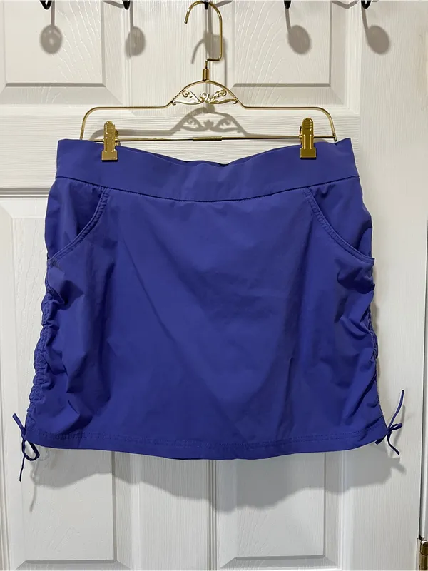 Columbia Omni Shade Skort Skirt Built -On Shorts Purple Size Large Sporty Comfy - Image 8