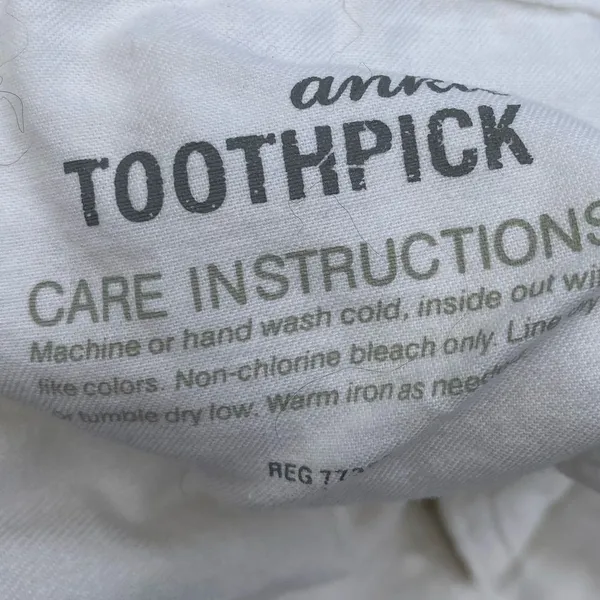 J. Crew‎ Ankle Toothpick Jeans White - Image 5