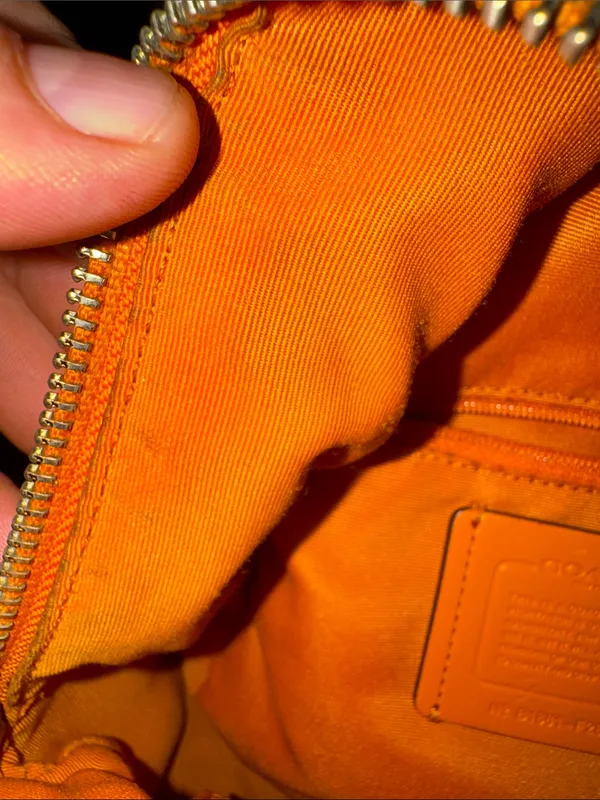 Coach Mini Pebbled Leather Backpack Mustard Yellow / Honey –good Condition - Image 15