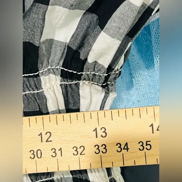 A New Day Women’s Gingham Sleeveless Smocked Waist Dress size small like new - Image 10
