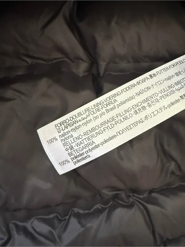 Zara Black Combination Cropped Puffer Coat Size Large - Image 6