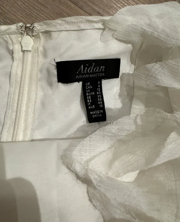 Aidan Mattox White Fringe Mini Dress - Image 3