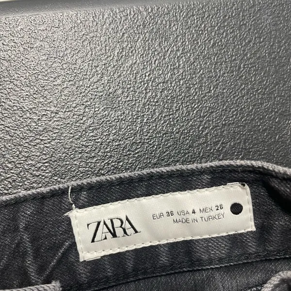 Zara Charcoal Denim Jeans NWOT - Image 3