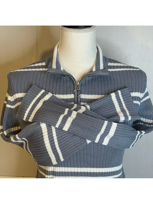 Y2K Pink Republic Ribbed 1/4 Zip Sweater – Size XXL - Image 5