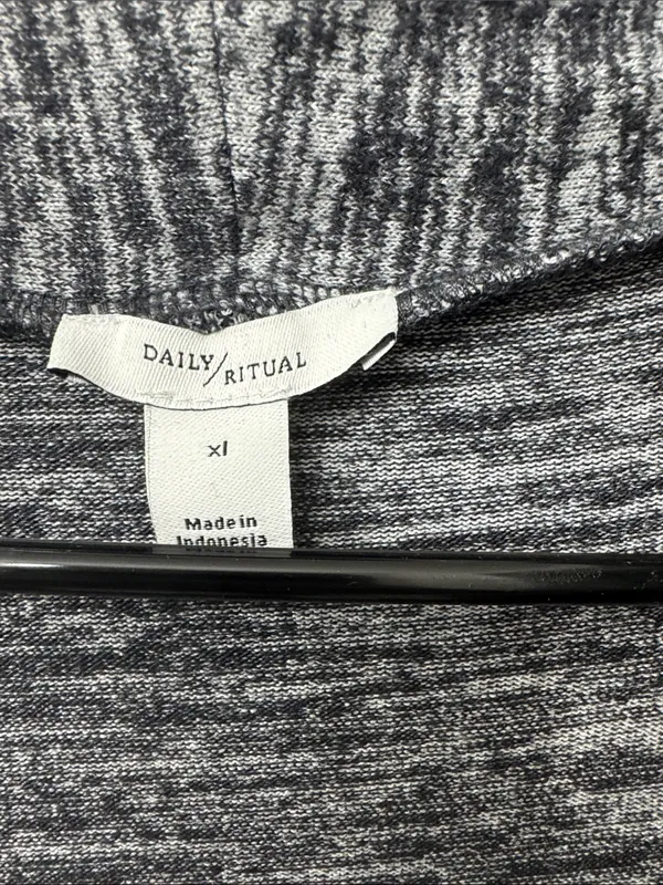 Daily Ritual Gray Marled Open-Front Cardigan - Image 2