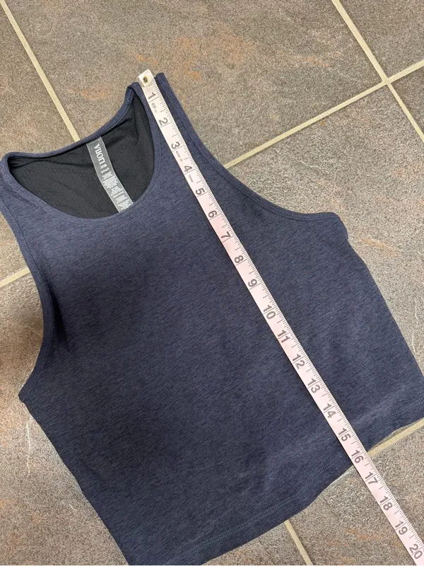 Vuori Womens Elevation Plyo Racerback Tank Top Midnight Heather Navy Blue Small - Image 10