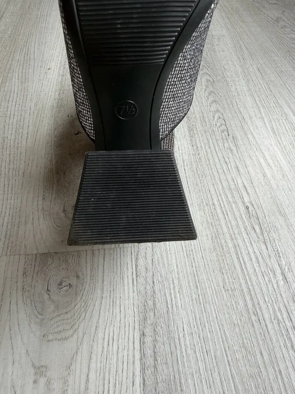 A New Day Black Rhinestone Block Heel Slide Sandals Sparkly Mule - Image 8