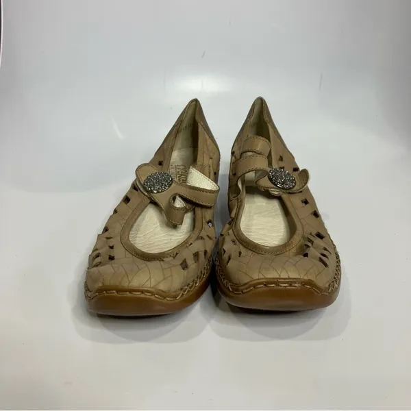 Rieker Doris 75 cut out shoes‎ tan size 40 - Image 3