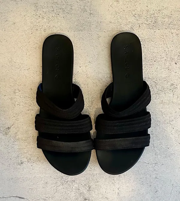 Rothy’s Black Triple Band Sandals Size 8 - Image 2