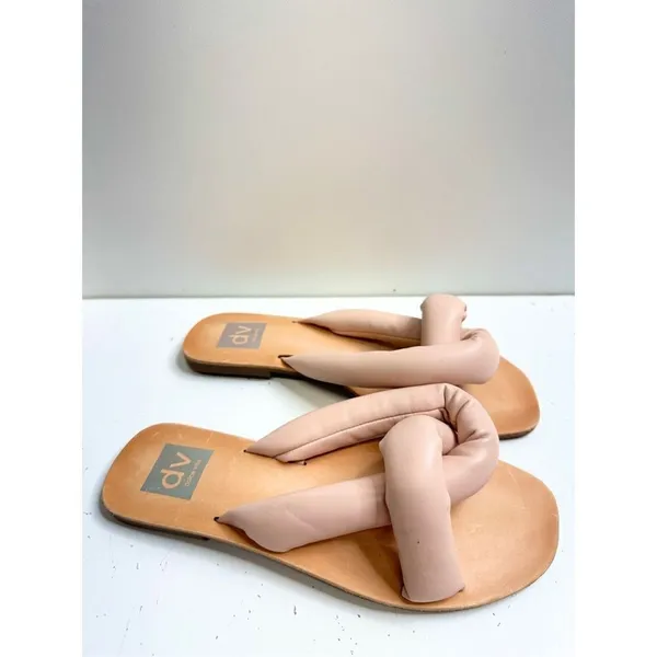 DV Dolce Vita Joanna Knotted Padded Slide Sandals Blush Pink Size 7‎ Flat Shoes - Image 5
