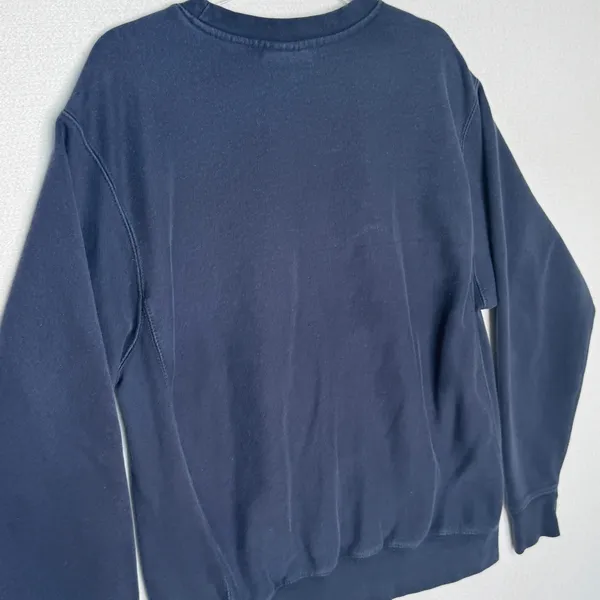 Vintage 1990s MV Sport Pro-Weave Maine Navy Crewneck Sweatshirt Medium - Image 10