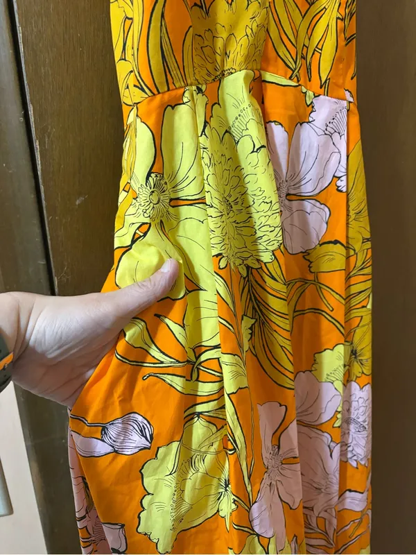 Plenty by Tracy Reese Orange, Pink, & Yellow Floral Maxi Dress - Image 7