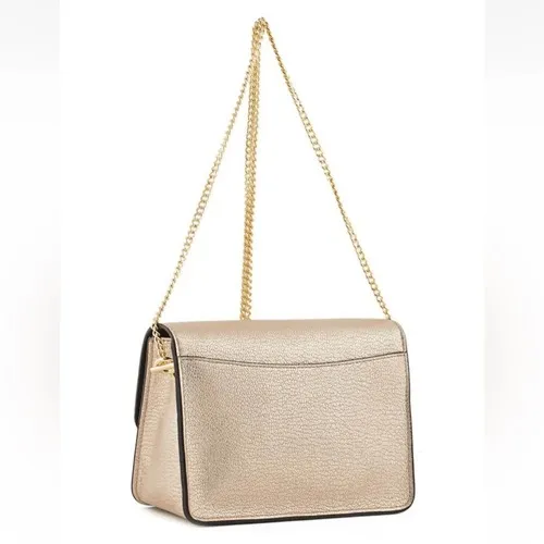 Coach Women's Turnlock Chain Crossbody Leather Bag, Platinum/Gold, NWOT - Image 13