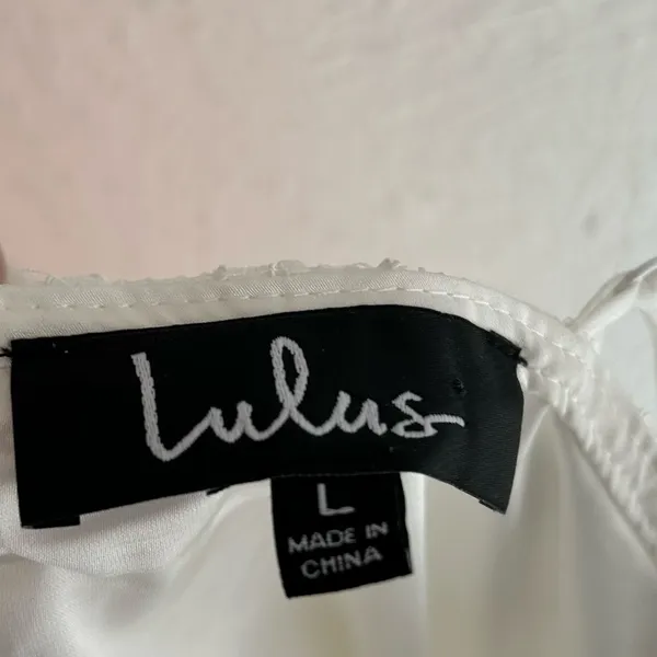 Lulu’s Romantic Fate White Lace Bodycon Mini Dress Sz Large - Image 7