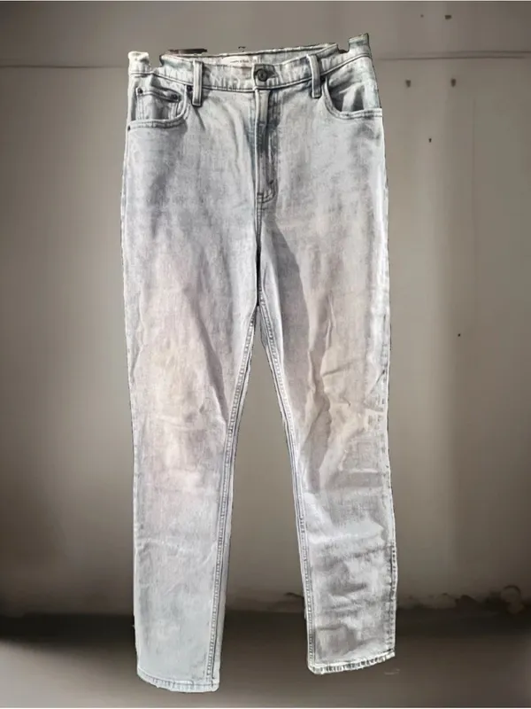 Abercrombie & Fitch Ultra High Rise 90’s Slim Straight Jeans Light Wash Sz 29 - Image 5