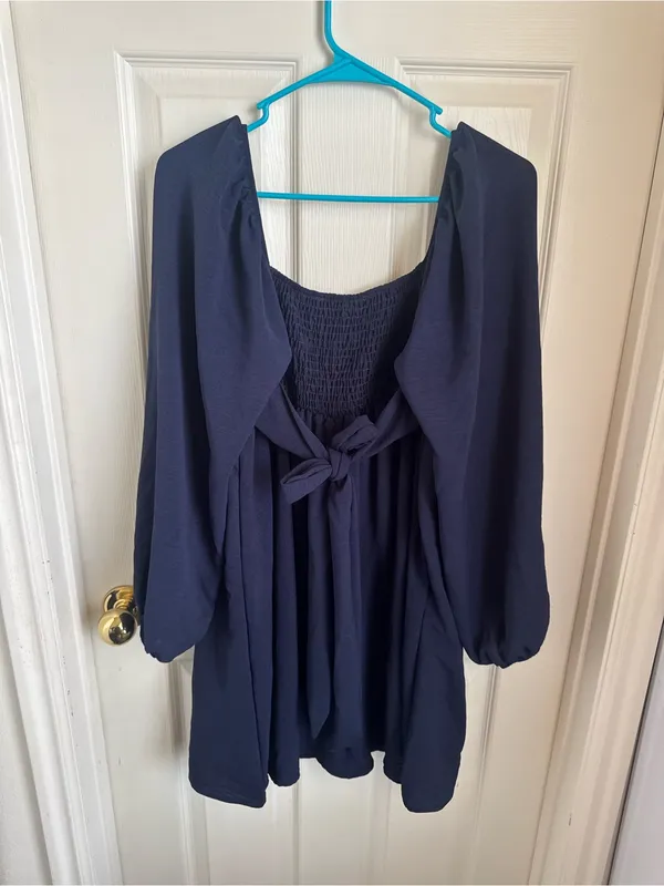 Altar’d State Navy Long Sleeve Dress - Image 3